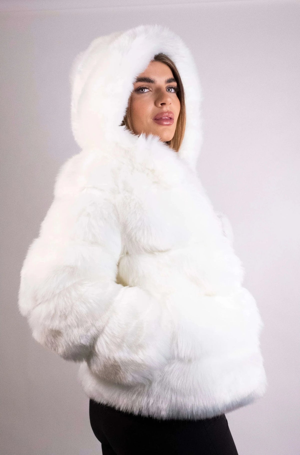 White Fer Hooded - The Faux Fur Collection