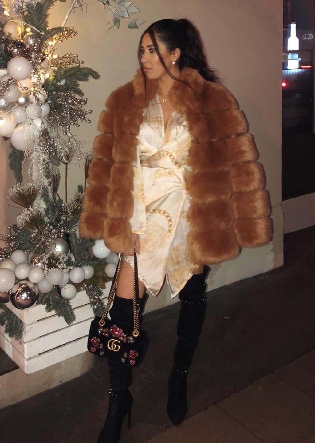 Brown Fur Collared - The Faux Fur Collection