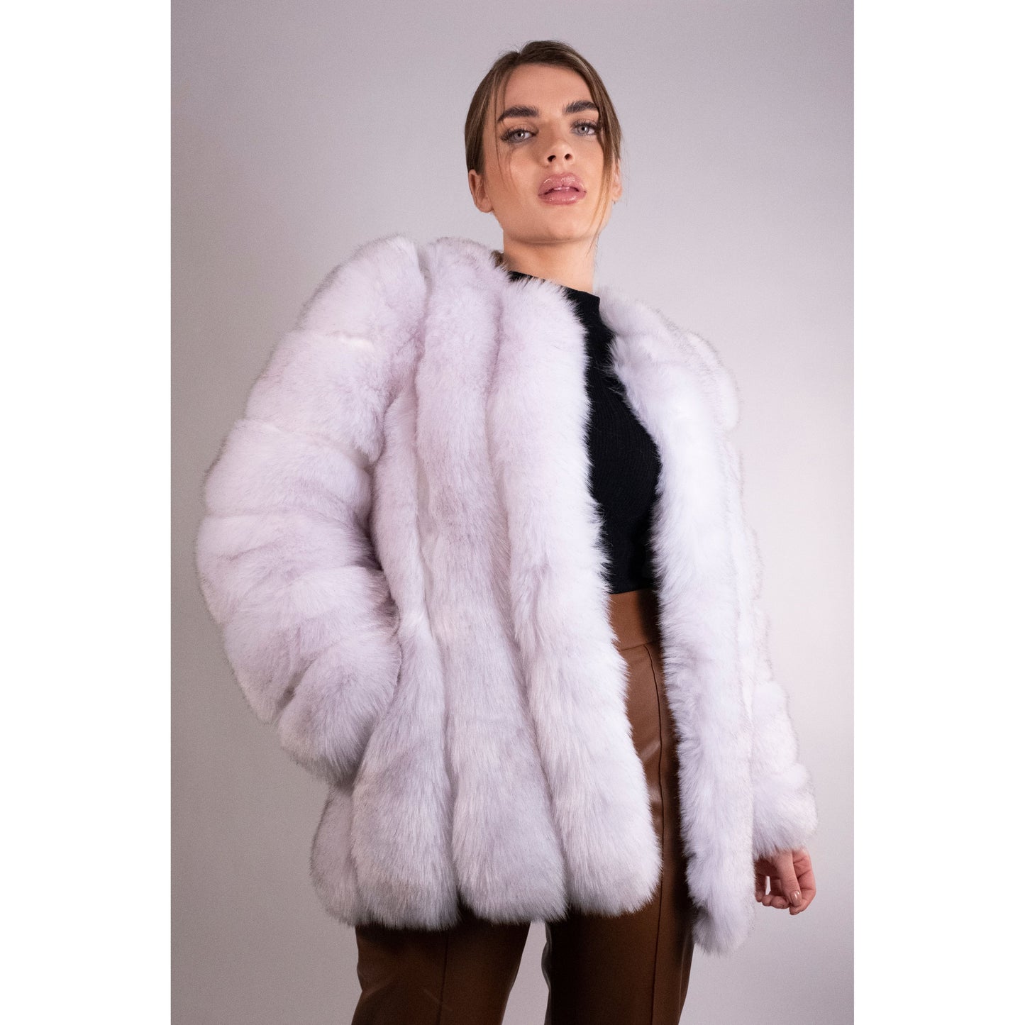 Off-White Long Line Faux Fur Coat