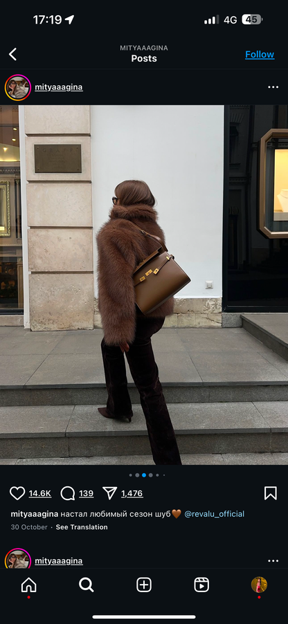 Chocolate Brown Fluffy Coat