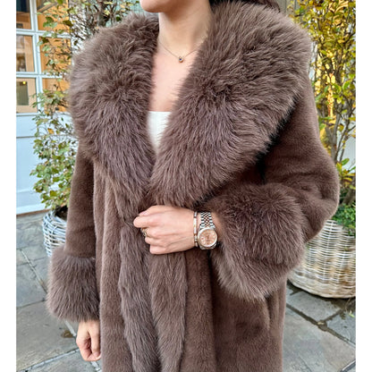 Chocolate Luxe Faux Fur Coat